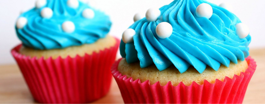 Big blue cupcakes